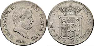 Ferdinand II. 1830-1859 - 120 Grana 1856 ... 