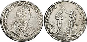 Cosimo III. Medici 1670-1723 - Piastra 1677 ... 