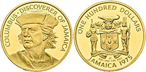 JAMAIKA - 100 Dollars (7,97g) 1975 Kolumbus  ... 