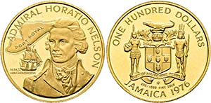 JAMAIKA - 100 Dollars (8,03g) 1976 Nelson  ... 
