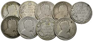 George V. 1910-1936 - Lot 9 Stück; 25 Cents ... 