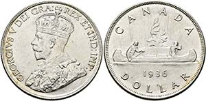 George V. 1910-1936 - Dollar 1936  KM:31 ... 