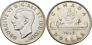 Georg VI. 1936-1952 - Dollar 1937  KM:37 ... 