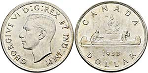 Georg VI. 1936-1952 - Dollar 1938  KM:37 ... 