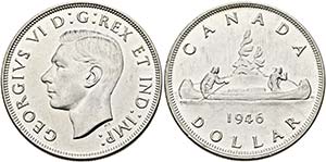Georg VI. 1936-1952 - Dollar 1946 Av. winz. ... 