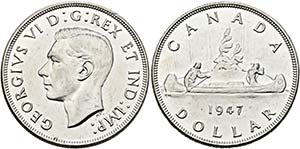 Georg VI. 1936-1952 - Dollar 1947  KM:37 ... 