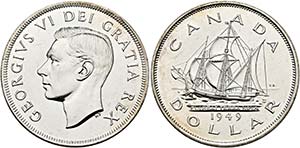 Georg VI. 1936-1952 - Dollar 1949  KM:47 ... 