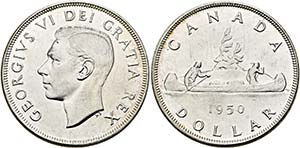 Georg VI. 1936-1952 - Dollar 1950  KM:46 ... 