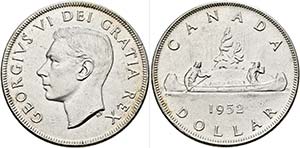 Georg VI. 1936-1952 - Dollar 1952  KM:46 ... 