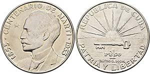 KUBA - Peso 1953 kl.Kratzer  KM:29 f.vzgl.