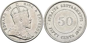 Ostindische Kompanie - 50 Cents 1902  KM:23 ... 