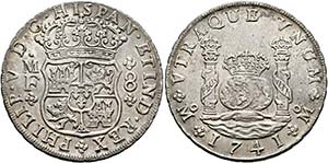 Philipp V. 1700-1746 - 8 Reales 1741 MF  ... 