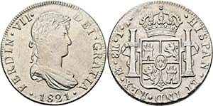 Ferdinand VII. 1808-1821 - 8 Reales 1821 ... 
