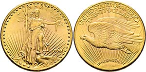 U S A - 20 Dollars (33,44g) 1928   vzgl.