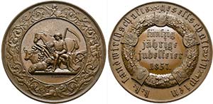 Wien - AE-Medaille (68mm) 1857 von Karl ... 