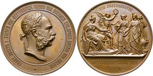 Wien - AE-Preismedaille (71mm) 1873 der ... 
