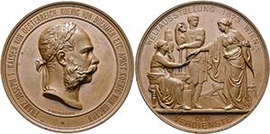 Wien - AE-Preismedaille (70mm) 1873 der ... 
