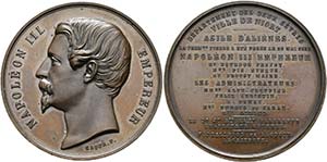 Napoleon III. 1852-1871 - AE-Medaille (51mm) ... 