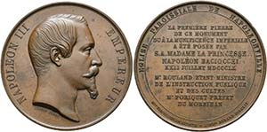 Napoleon III. 1852-1871 - AE-Medaille (60mm) ... 