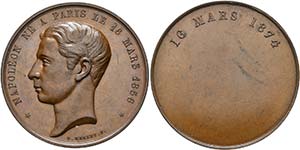 Napoleon III. 1852-1871 - AE-Medaille (46mm) ... 