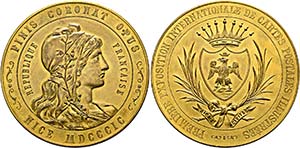 Nizza - AE-Medaille (vergoldet) (60mm) 1899 ... 