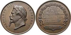 Paris - AE-Medaille (69mm) 1861 von Alphonse ... 