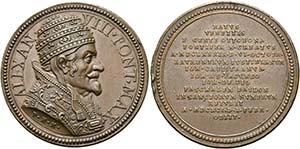 Alexander VIII. 1689-1691 - AE-Medaille ... 