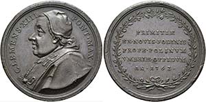 Clemens XIII. 1758-1769 - AE-Medaille (37mm) ... 