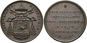 Sedisvakanz 1830 - Lot 2 Stück; AE-Medaille ... 