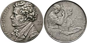 SCHUBERT, Franz 1797-1828 - AR-Medaille ... 