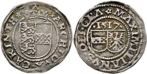 Maximilian I. 1493-1519 - Halbbatzen 1517 ... 
