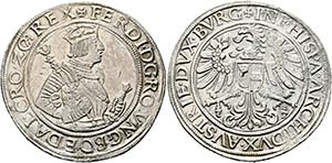 Ferdinand I. 1521-1564 - Taler o.J. Hall Rv: ... 