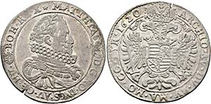 Matthias (1608)-1612-1619 - 1/2 Taler 1620 ... 