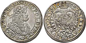 Leopold I. 1657-1705 - XV Kreuzer 1664 CA ... 