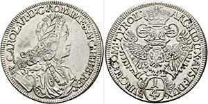 Karl VI. 1711-1740 - 1/4 Taler o.J. Hall  ... 