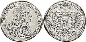 Karl VI. 1711-1740 - XV Kreuzer 1732 Prag  ... 