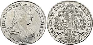 Maria Theresia 1740-1780 - 1/2 Taler 1773 AS ... 