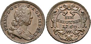Franz I. Stefan 1745-1765 - Kreuzer 1760 W ... 