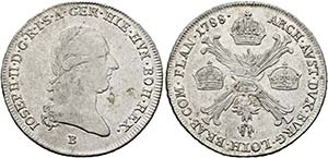 Josef II. 1765-1790 - 1/4 Kronentaler 1788 B ... 
