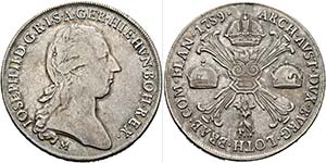 Josef II. 1765-1790 - Kronentaler 1789 M ... 