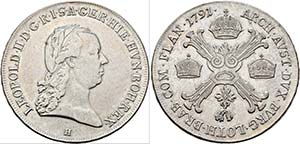 Leopold II. 1790-1792 - 1/2 Kronentaler 1791 ... 