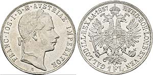 Franz Joseph 1848-1916 - Gulden 1857 A Wien  ... 