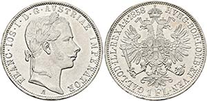 Franz Joseph 1848-1916 - Gulden 1858 A Wien  ... 