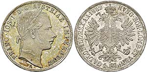 Franz Joseph 1848-1916 - Gulden 1862 A Wien  ... 