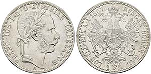 Franz Joseph 1848-1916 - Gulden 1867 A Wien ... 