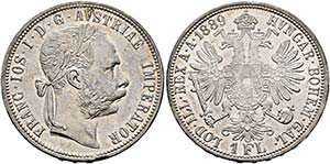 Franz Joseph 1848-1916 - Gulden 1889 Wien   ... 