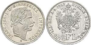 Franz Joseph 1848-1916 - 1/4 Gulden 1869 A ... 