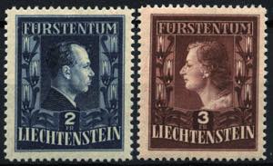 LIECHTENSTEIN - **,   1951 Fürstenpaar in ... 