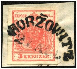 Böhmen - ∆  HORZOWITZ - sauberer Abschlag ... 