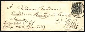 AUSGABE 1850 - ⌂,   2 Kr. tiefschwarz, MP ... 